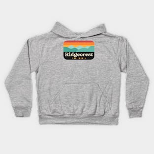 Ridgecrest California Retro Sunst Kids Hoodie